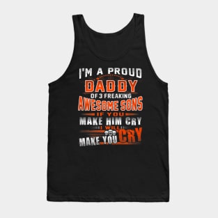 Proud Daddy Awesome Sons Fathers Day Tank Top